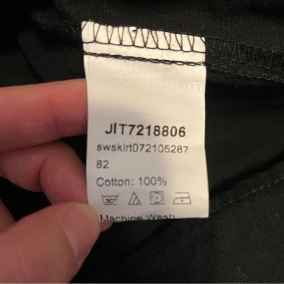 SHEIN Paperbag Waist Belted Skirt Black Size Medium (6) - Picture 6 of 6